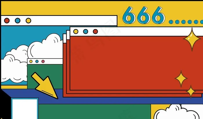 对话框背景板图片ai矢量模版下载