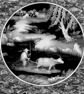 灰度图 雕花 精雕 花鸟 山水图片