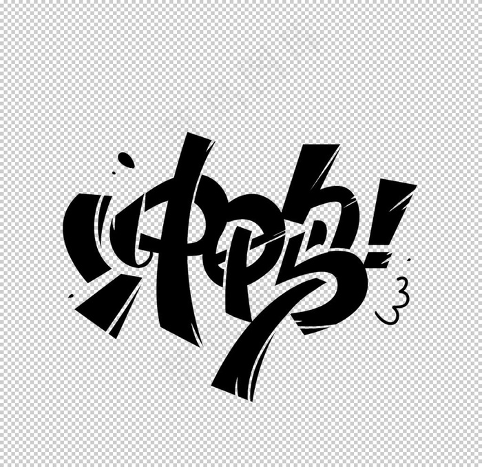 冲鸭字体字形标志图标素材图片