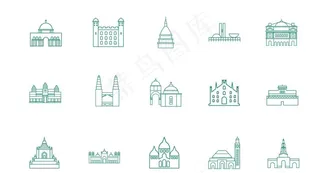 建筑小图标图片