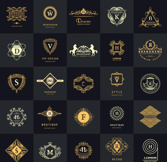 欧式字母花纹图片