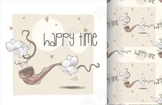 卡通印花图案图片