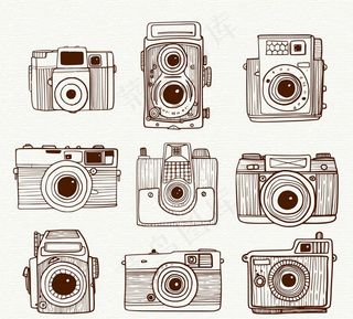 手绘相机图片