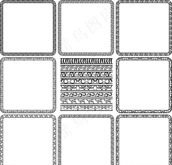欧式花纹花边框图片