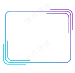 蓝紫简约渐变边框图片
