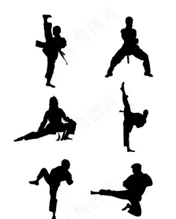 武术剪影图片