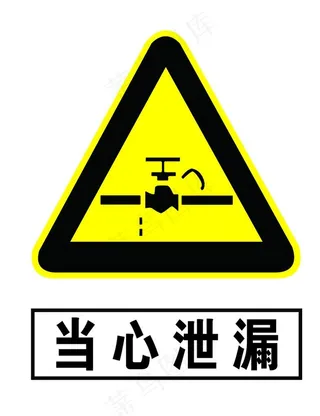 当心泄漏图片