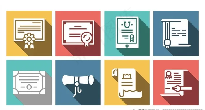 证书图标图片eps,ai矢量模版下载