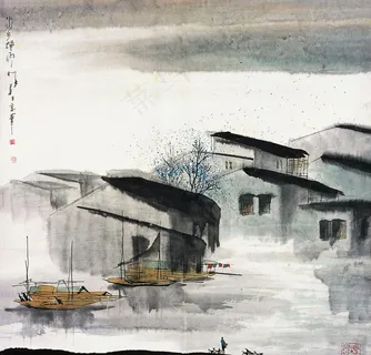 中式山水风景画图片 中式山水风景画图片