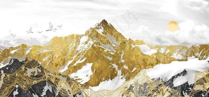 中式装饰画图片(12598X6299(DPI:200))psd模版下载