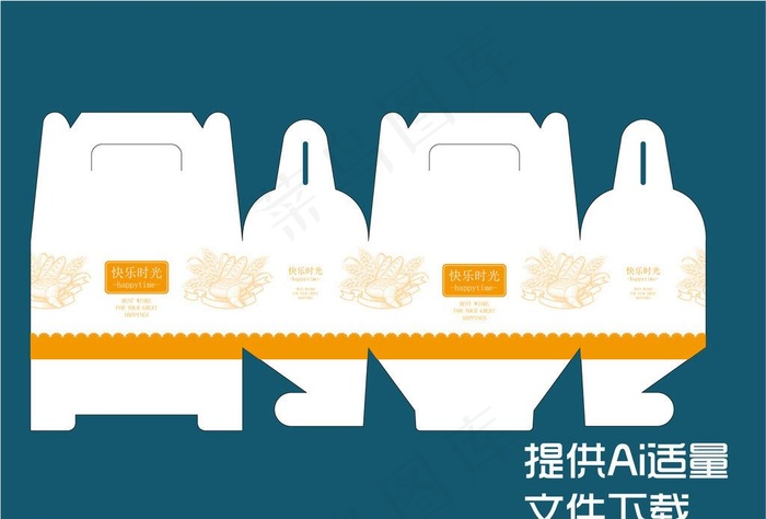 面包包装图片ai矢量模版下载