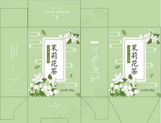 手绘花草茶包装图片