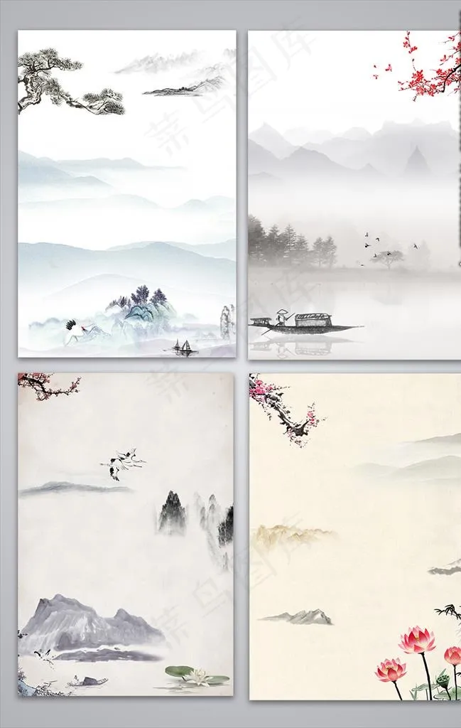 古风背景图片(3543X5315(DPI:150))psd模版下载