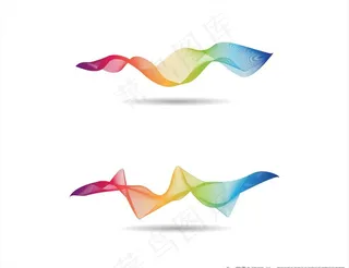 彩色渐变曲线图片