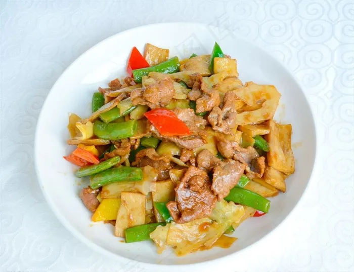 杏鲍菇炒肉片图片