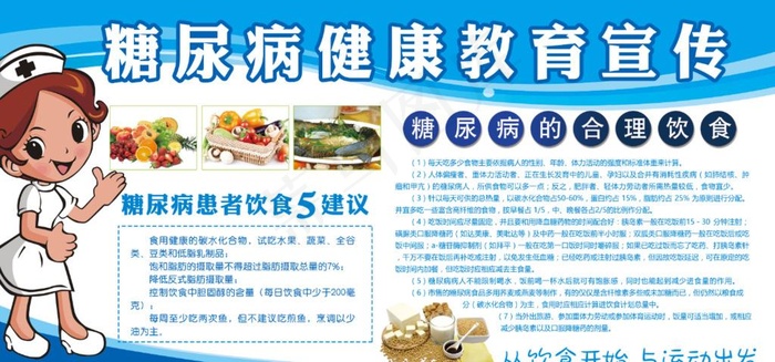 糖尿病健康宣传图片psd模版下载