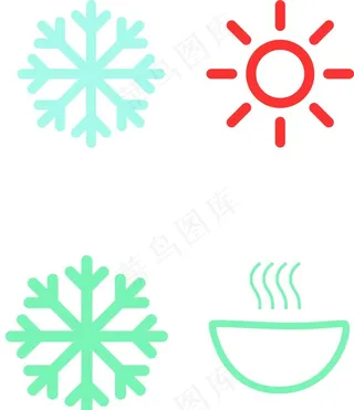 冷热标志图片