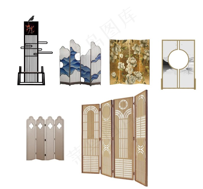 新中式屏风图片