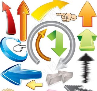 立体箭头矢量素材图片
