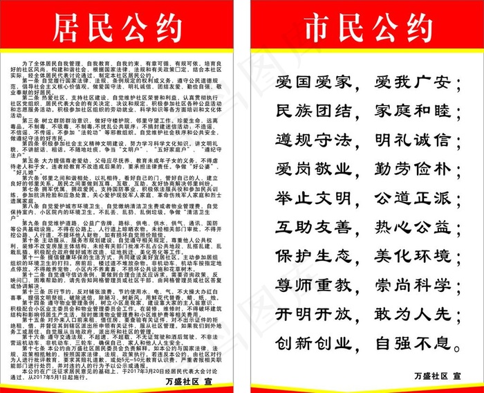 居民市民公约图片cdr矢量模版下载