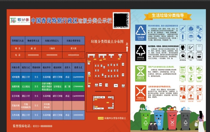 垃圾分类效果图 石分美logo图片(3780X2363(DPI:120))psd模版下载