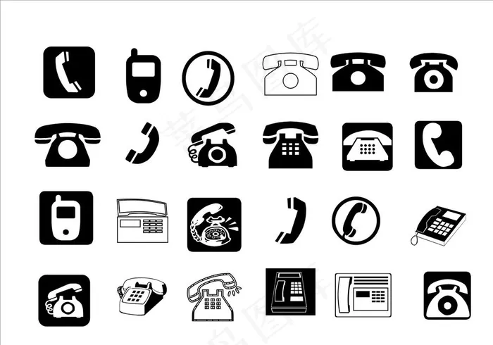电话 标志 logo  手机图片cdr矢量模版下载