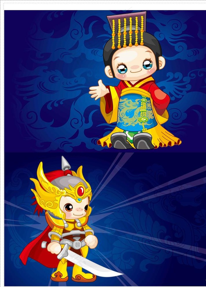 卡通古典人物图片