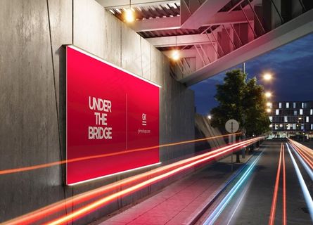 地铁车站广告牌样机图片