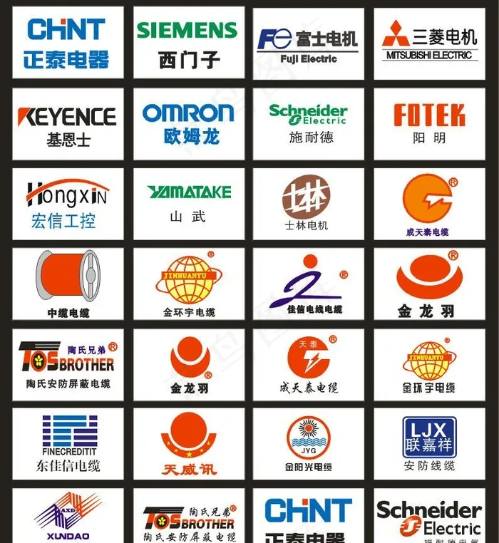 线缆标志 电机标志图片cdr矢量模版下载