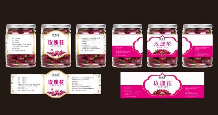 玫瑰花标签图片cdr矢量模版下载