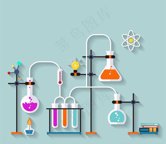 化学实验室图片ai矢量模版下载