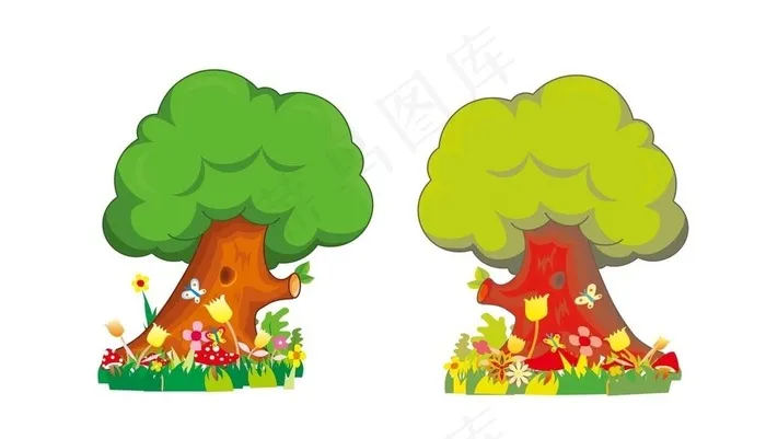 卡通树图片cdr矢量模版下载