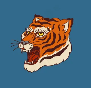 图腾老虎头像图片