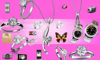 超大清晰珠宝钻石  手表 手机 蝴蝶图片