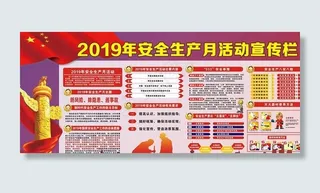 2019年安全生产月活动宣传栏图片
