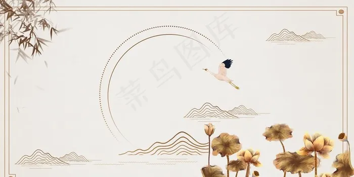 中国风水墨背景水彩水墨图片