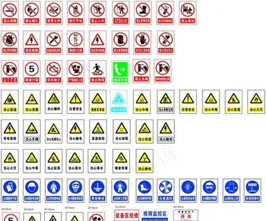 警示标示   标识图片