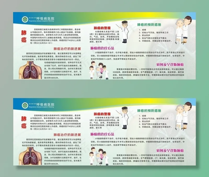 肺癌的介绍图片cdr矢量模版下载