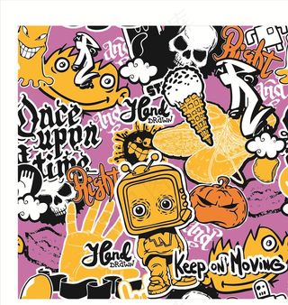 卡通怪物骷髅头甜筒矢量图下载图片