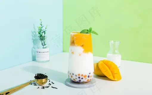 美味的芒果珍珠奶茶图片 美味的芒果珍珠奶茶图片