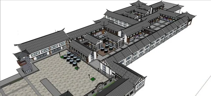 古建筑商业街图片