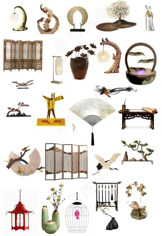 新中式装饰元素图片