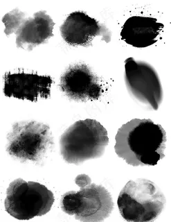 水墨毛笔晕染墨迹古风中国风图片