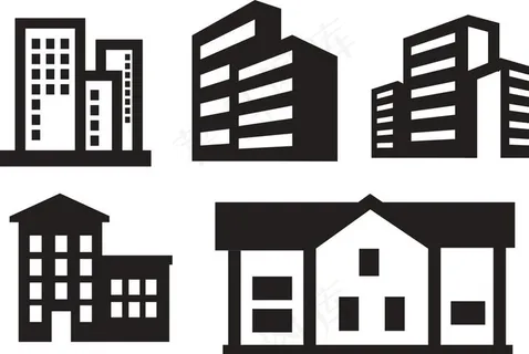 楼房剪影图片