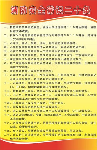 消防安全二十条图片