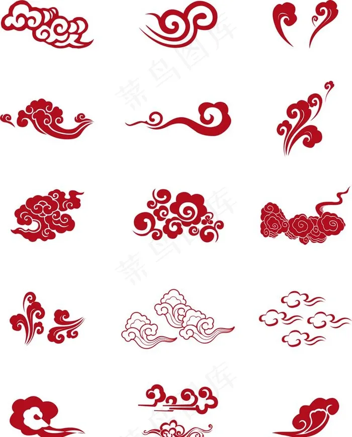 中国风祥云图片cdr矢量模版下载