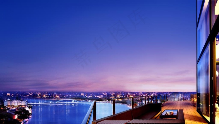 地产品质江景效果图图片