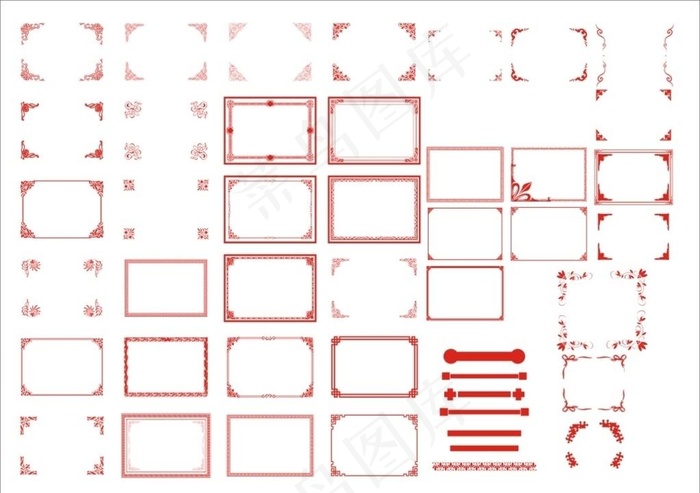 边框图片cdr矢量模版下载