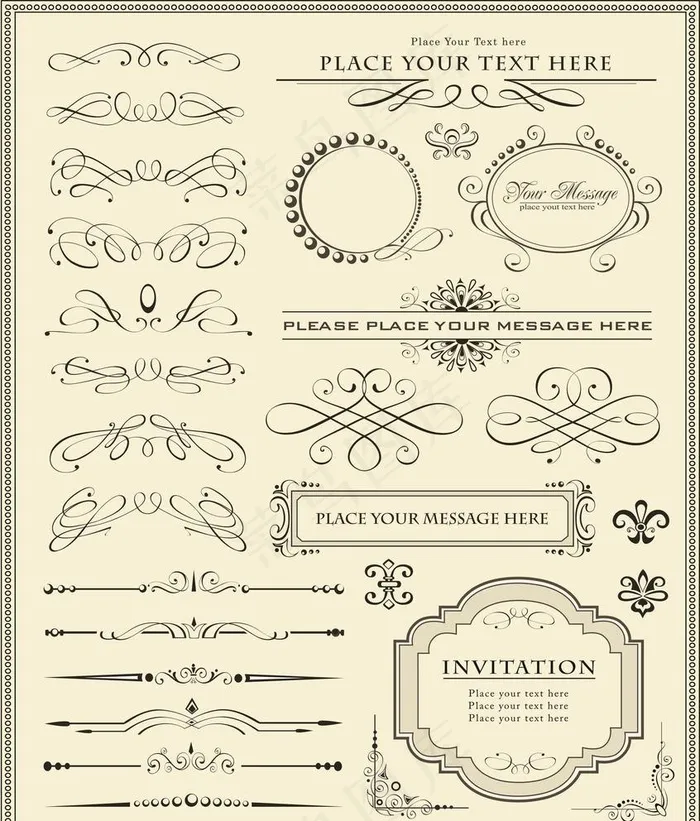 欧式花边图片cdr矢量模版下载