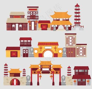 中国传统古建筑墙围图片